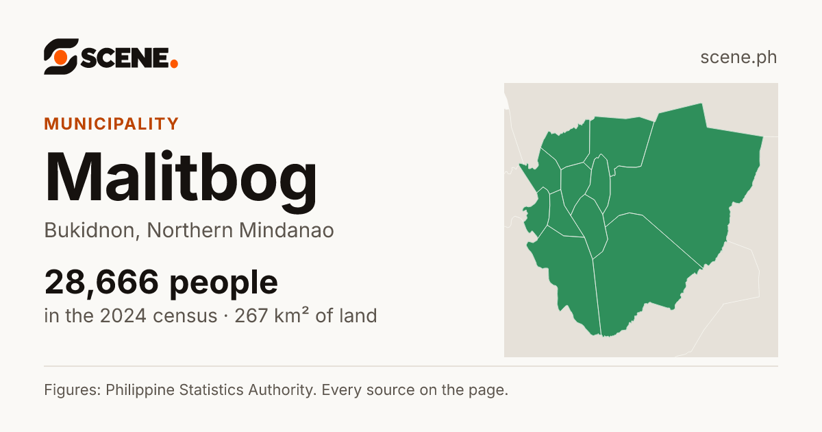 Malitbog, Bukidnon, municipality: 28,666 people in the 2024 census