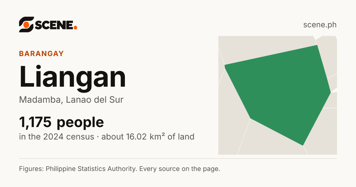 Liangan, Madamba, barangay: 1,175 people in the 2024 census