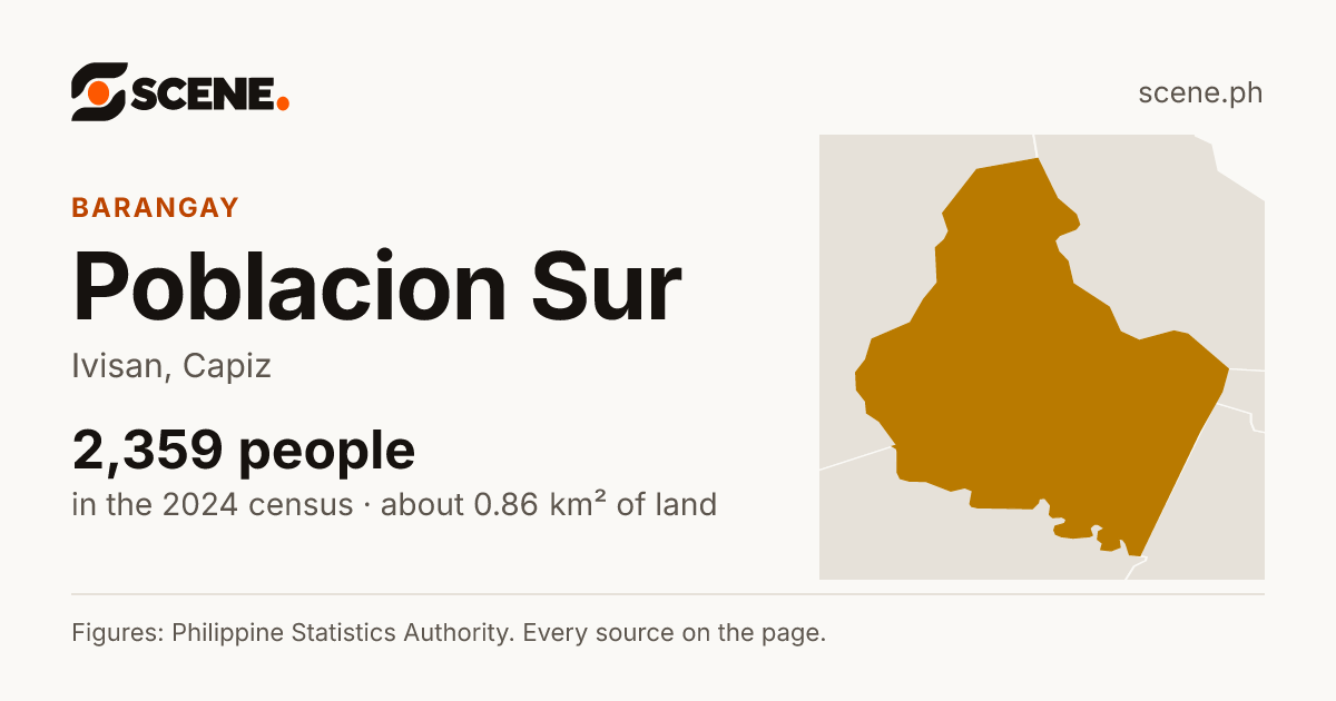 Poblacion Sur, Ivisan, barangay: 2,359 people in the 2024 census