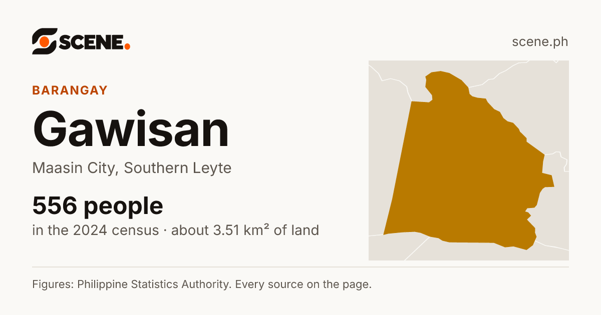 Gawisan, Maasin City, barangay: 556 people in the 2024 census