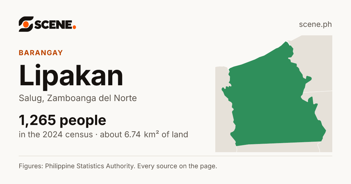 Lipakan, Salug, barangay: 1,265 people in the 2024 census