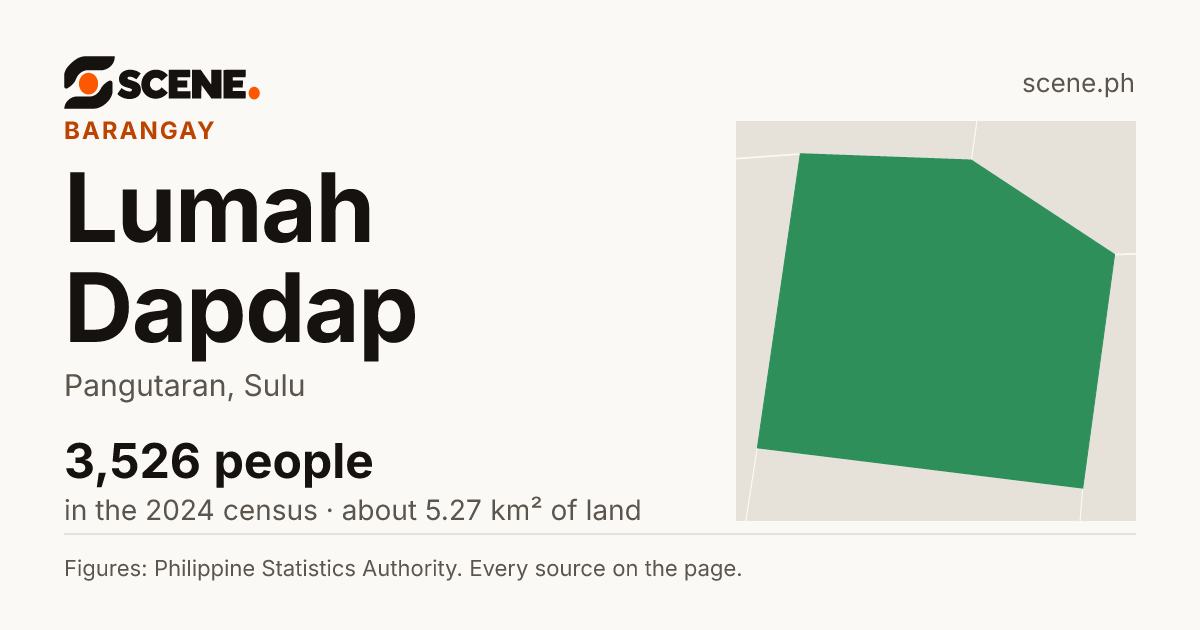 Lumah Dapdap, Pangutaran, barangay: 3,526 people in the 2024 census
