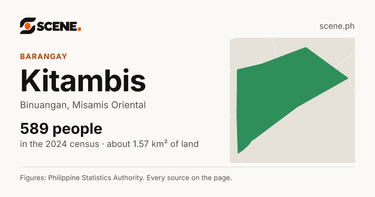 Kitambis, Binuangan, barangay: 589 people in the 2024 census