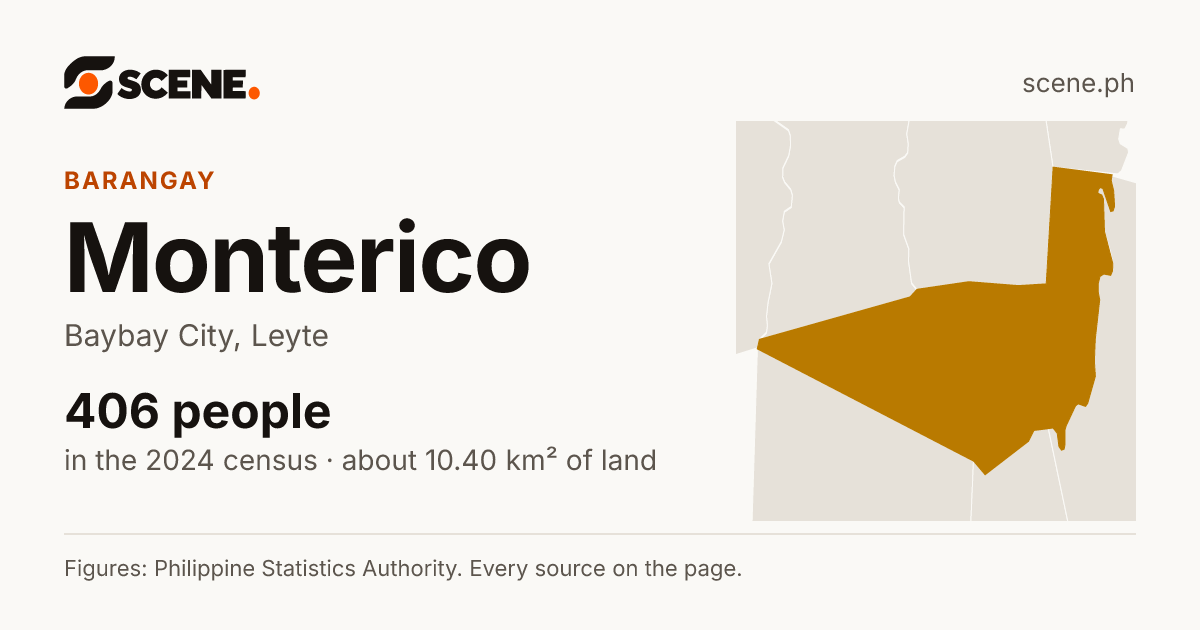 Monterico, Baybay City, barangay: 406 people in the 2024 census
