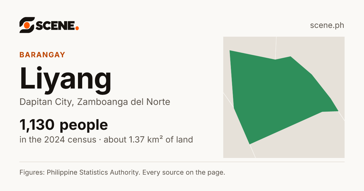Liyang, Dapitan City, barangay: 1,130 people in the 2024 census