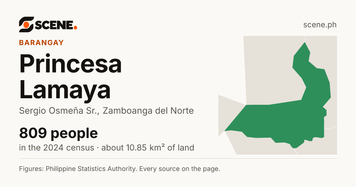 Princesa Lamaya, Sergio Osmeña Sr., barangay: 809 people in the 2024 census