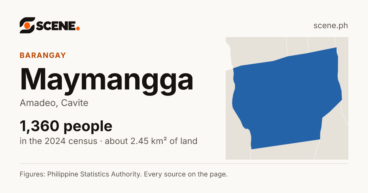 Maymangga, Amadeo, barangay: 1,360 people in the 2024 census