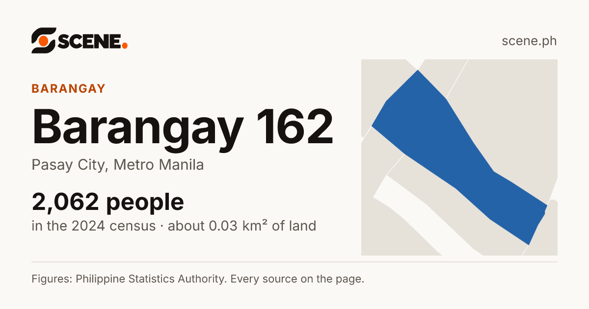 Barangay 162, Pasay City, barangay: 2,062 people in the 2024 census