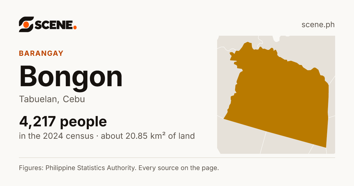 Bongon, Tabuelan, barangay: 4,217 people in the 2024 census