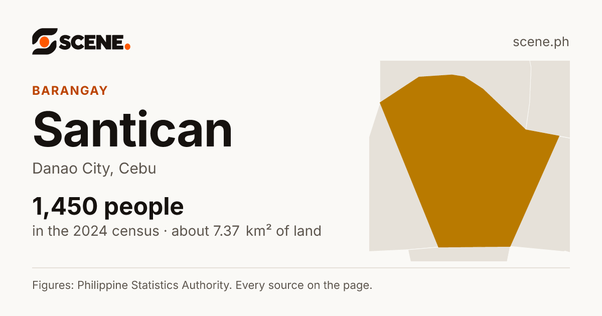 Santican, Danao City, barangay: 1,450 people in the 2024 census
