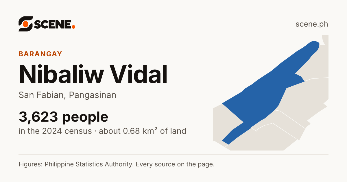 Nibaliw Vidal, San Fabian, barangay: 3,623 people in the 2024 census