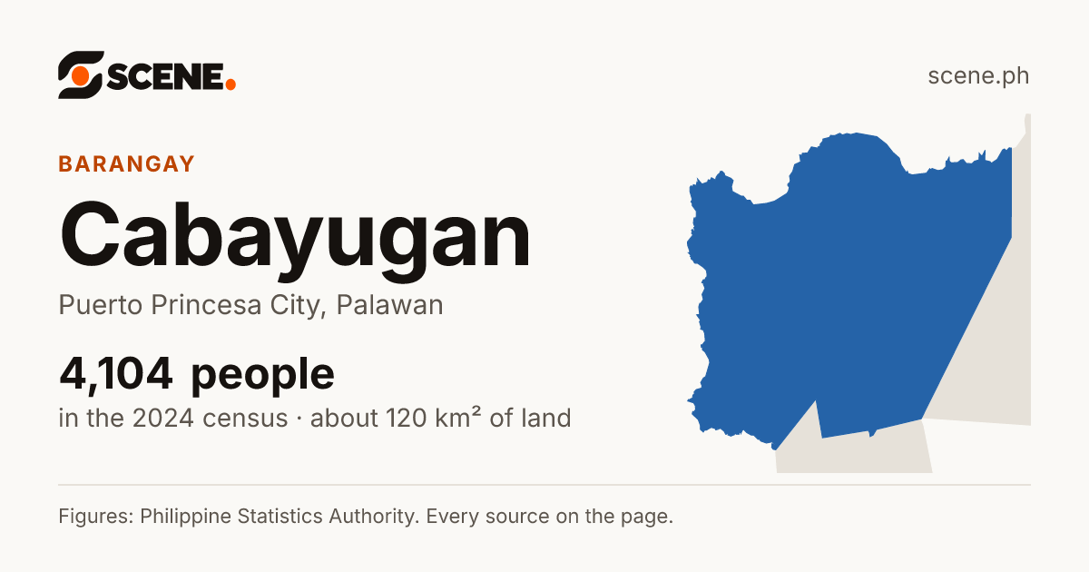 Cabayugan, Puerto Princesa City, barangay: 4,104 people in the 2024 census