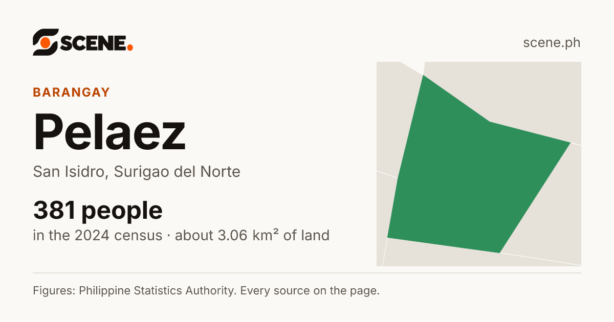 Pelaez, San Isidro, barangay: 381 people in the 2024 census