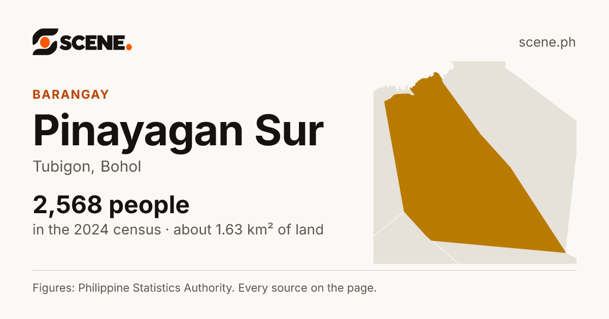 Pinayagan Sur, Tubigon, barangay: 2,568 people in the 2024 census