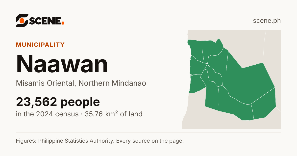 Naawan, Misamis Oriental, municipality: 23,562 people in the 2024 census
