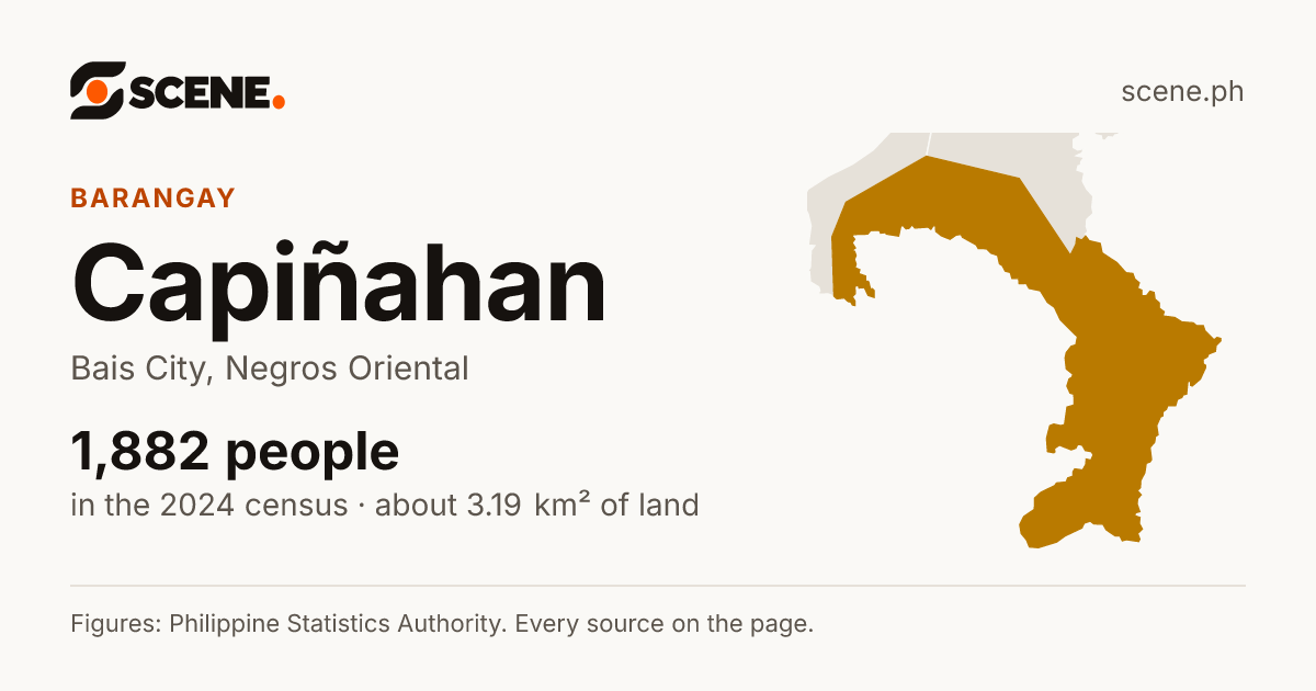 Capiñahan, Bais City, barangay: 1,882 people in the 2024 census