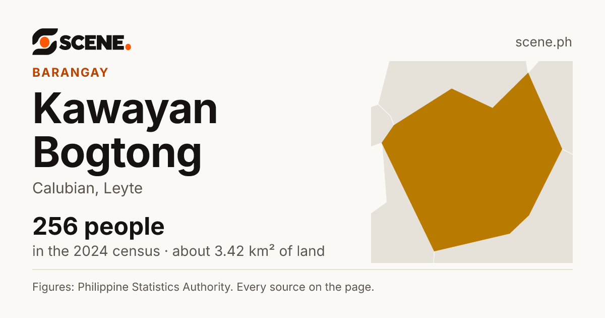 Kawayan Bogtong, Calubian, barangay: 256 people in the 2024 census