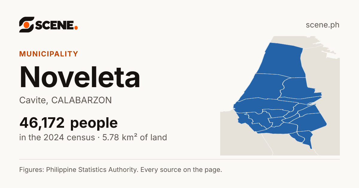 Noveleta, Cavite, municipality: 46,172 people in the 2024 census