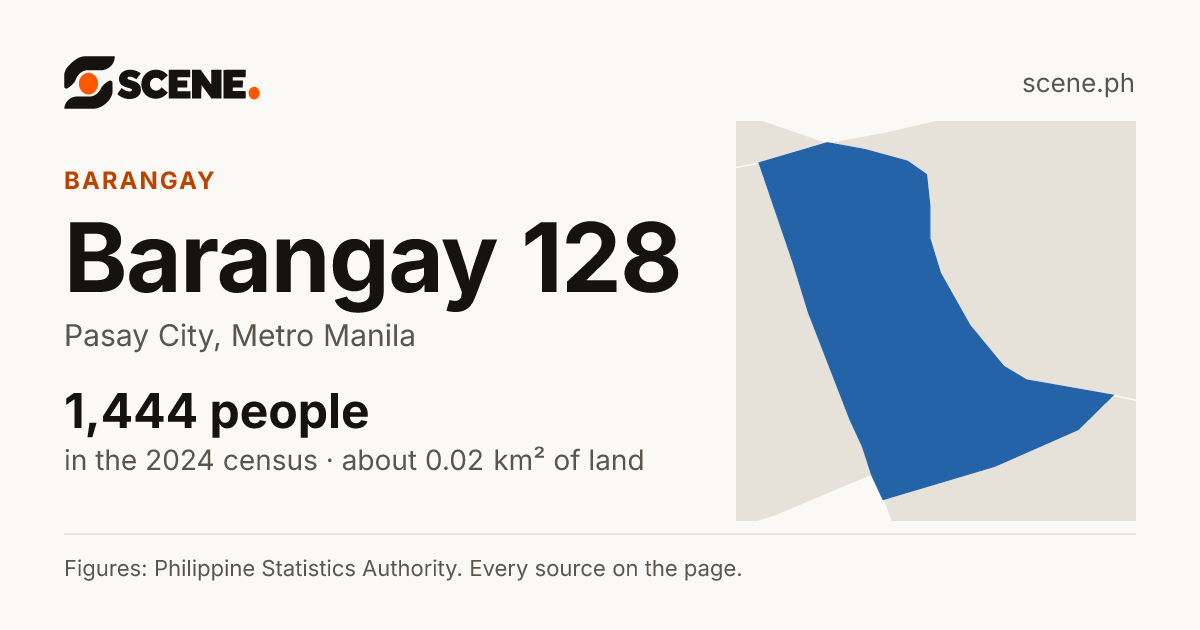 Barangay 128, Pasay City, barangay: 1,444 people in the 2024 census