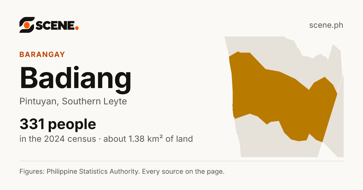 Badiang, Pintuyan, barangay: 331 people in the 2024 census
