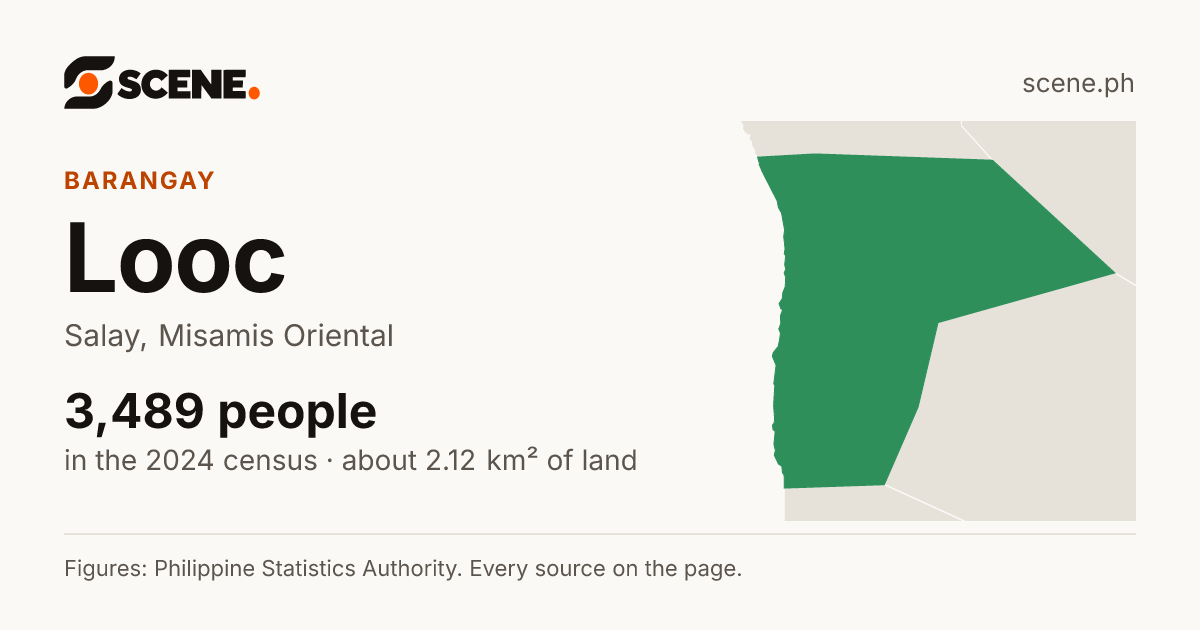 Looc, Salay, barangay: 3,489 people in the 2024 census