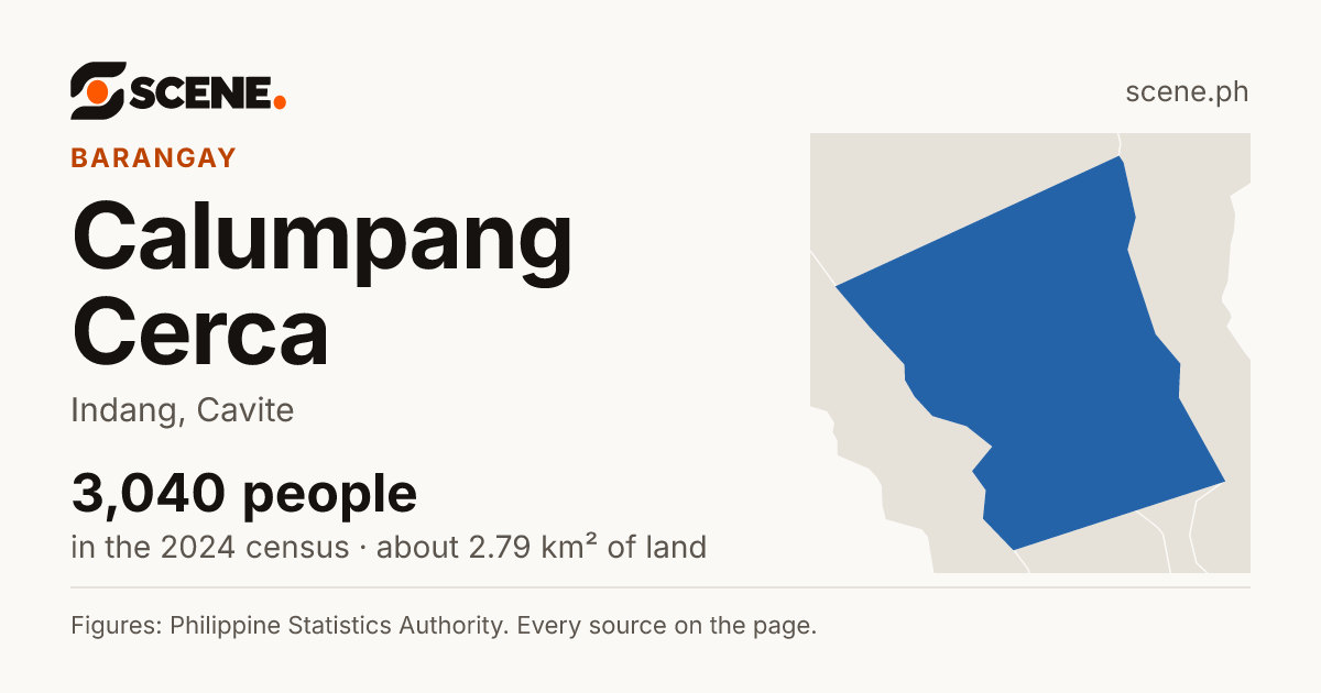 Calumpang Cerca, Indang, barangay: 3,040 people in the 2024 census