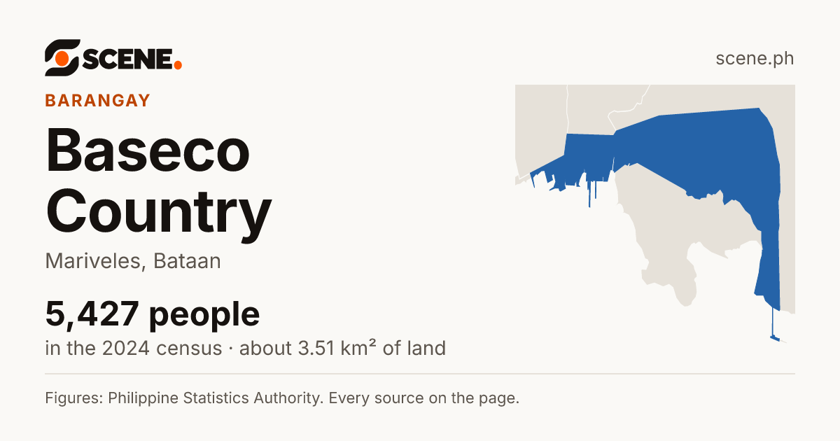 Baseco Country, Mariveles, barangay: 5,427 people in the 2024 census