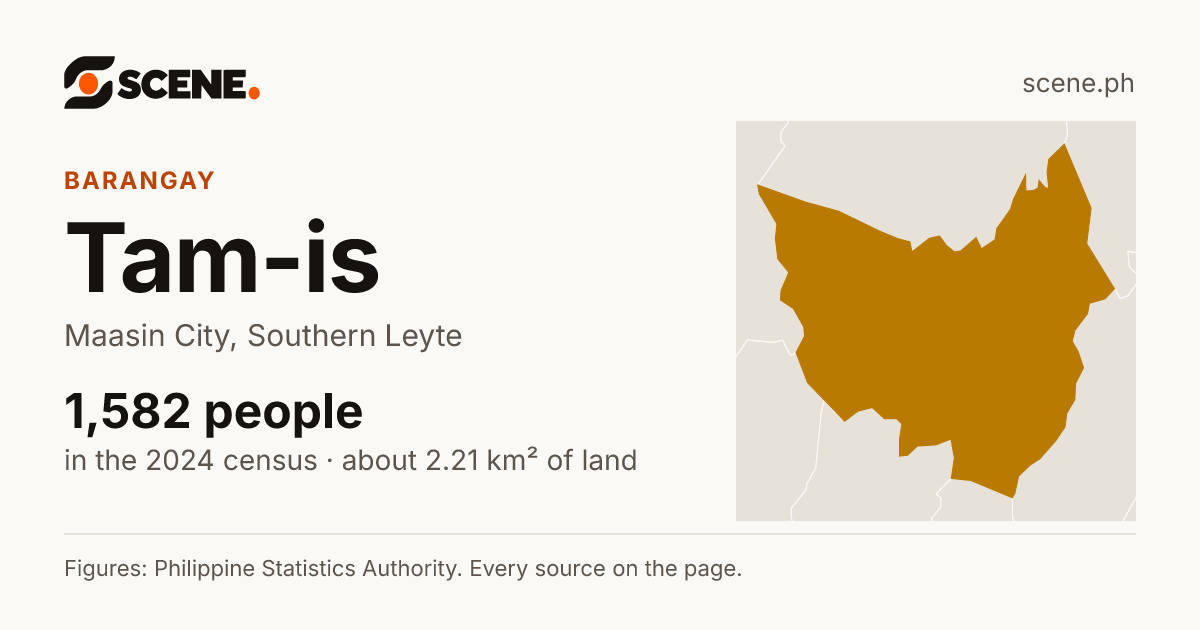Tam-is, Maasin City, barangay: 1,582 people in the 2024 census
