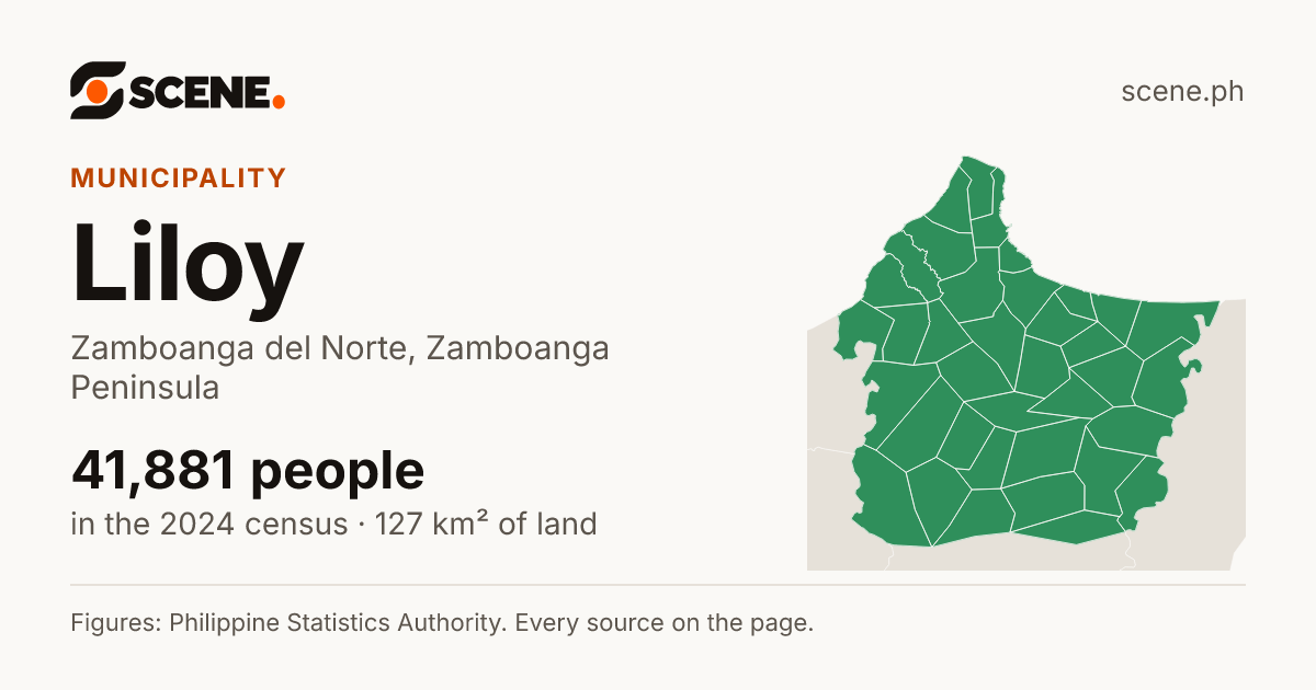 Liloy, Zamboanga del Norte, municipality: 41,881 people in the 2024 census