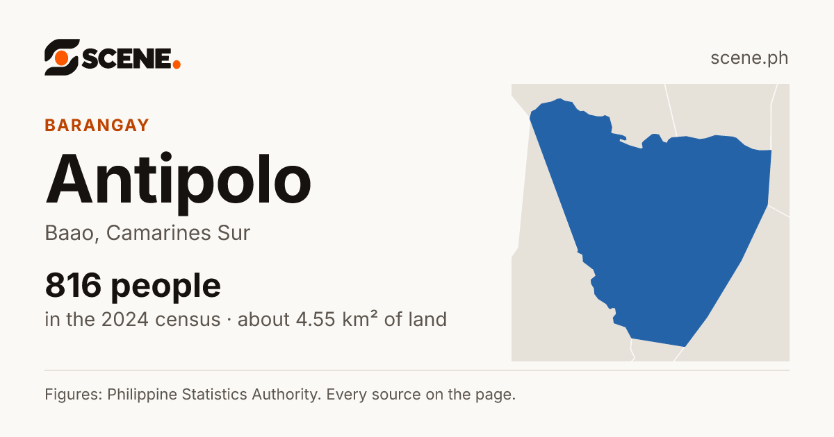 Antipolo, Baao, barangay: 816 people in the 2024 census