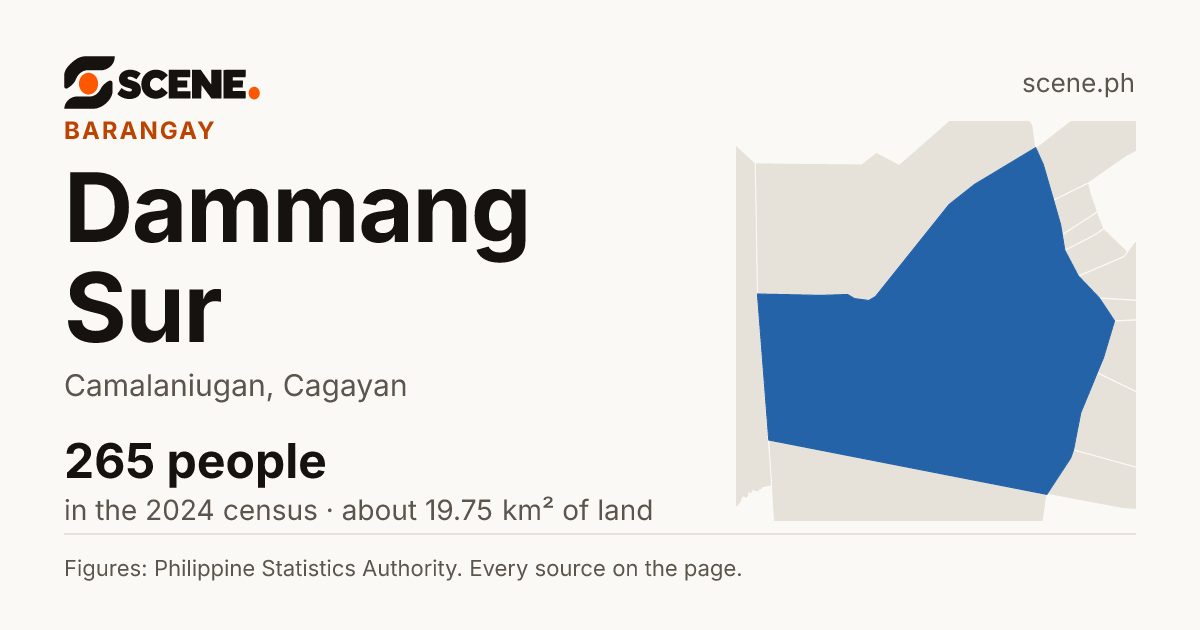 Dammang Sur, Camalaniugan, barangay: 265 people in the 2024 census