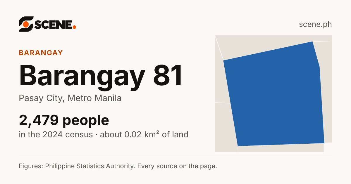 Barangay 81, Pasay City, barangay: 2,479 people in the 2024 census
