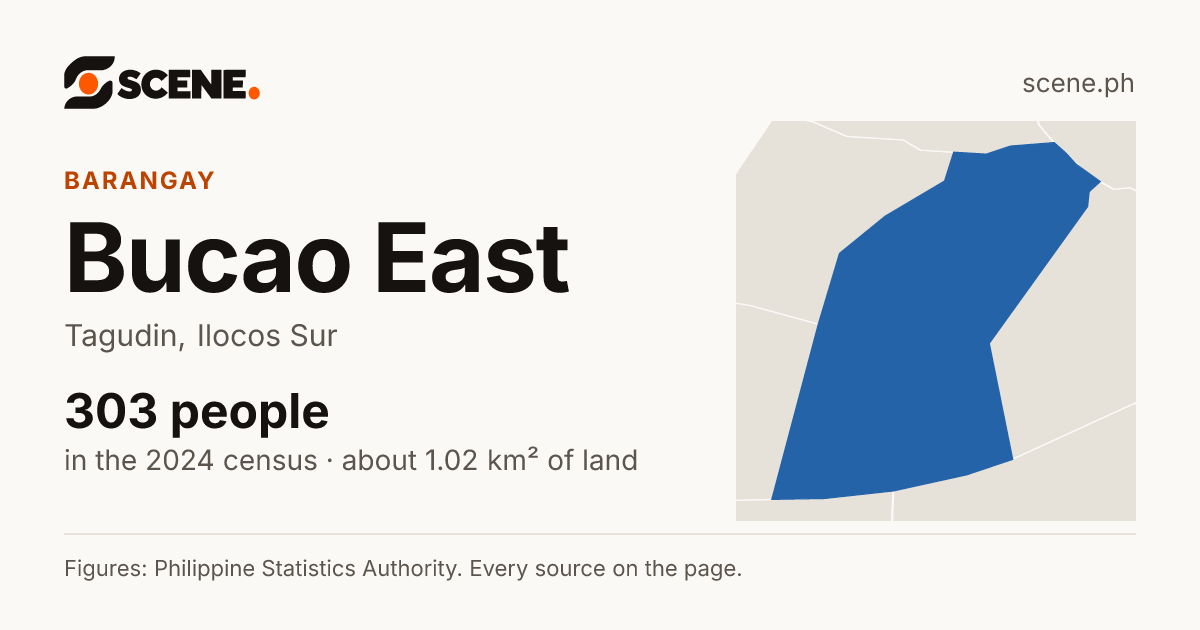 Bucao East, Tagudin, barangay: 303 people in the 2024 census