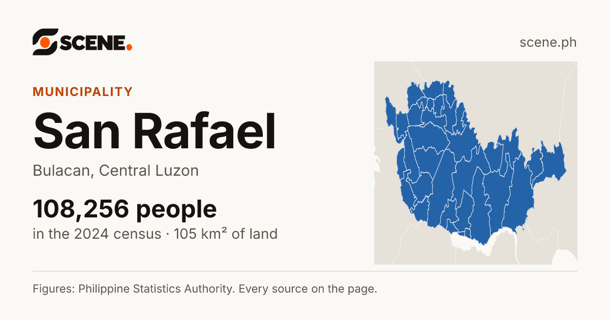 San Rafael, Bulacan, municipality: 108,256 people in the 2024 census