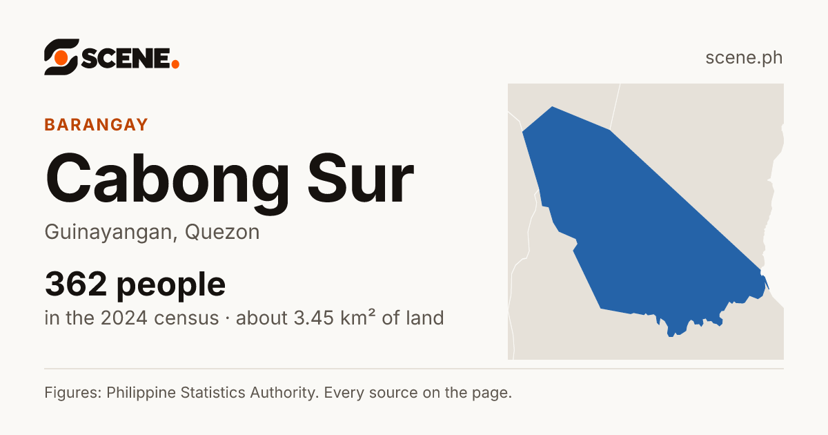 Cabong Sur, Guinayangan, barangay: 362 people in the 2024 census
