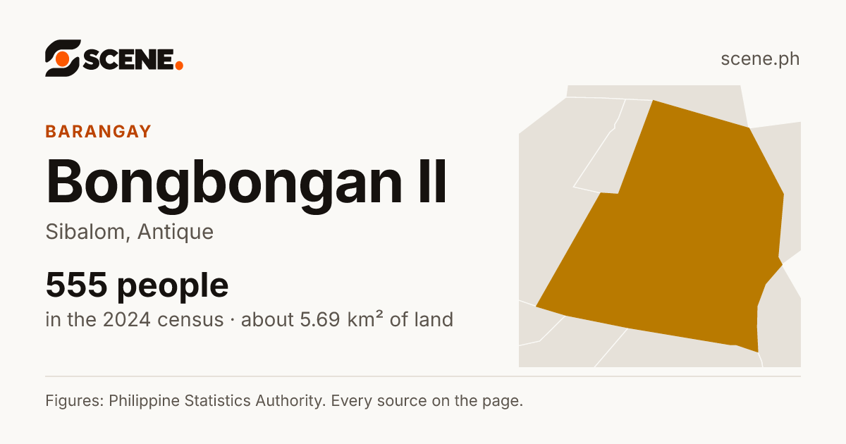 Bongbongan II, Sibalom, barangay: 555 people in the 2024 census