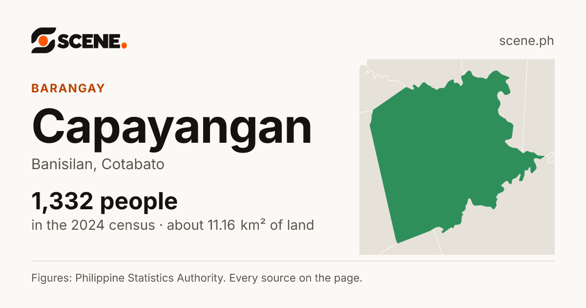 Capayangan, Banisilan, barangay: 1,332 people in the 2024 census