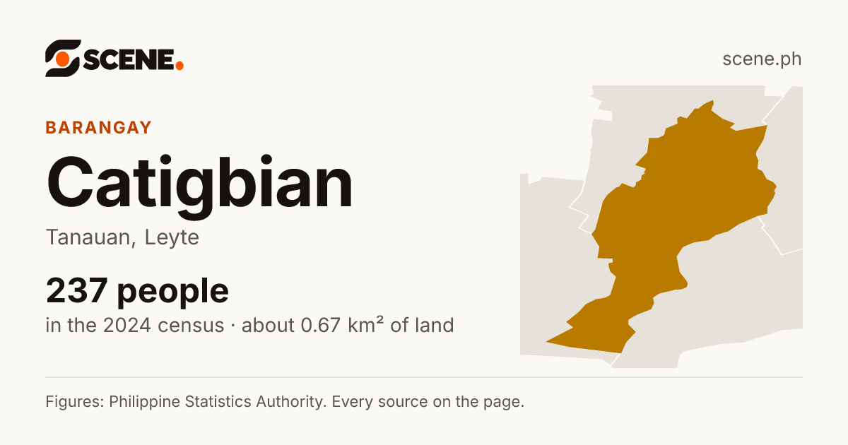 Catigbian, Tanauan, barangay: 237 people in the 2024 census