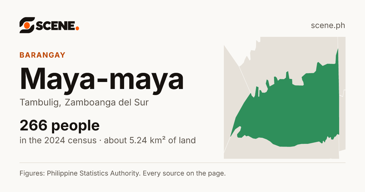 Maya-maya, Tambulig, barangay: 266 people in the 2024 census