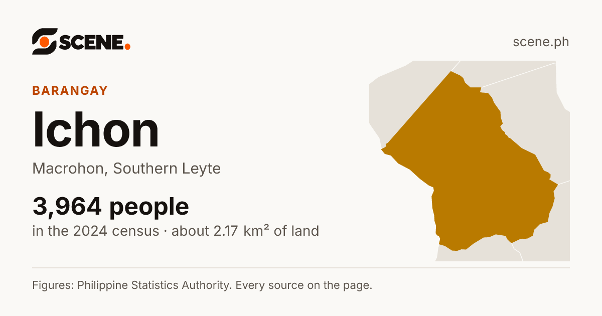 Ichon, Macrohon, barangay: 3,964 people in the 2024 census