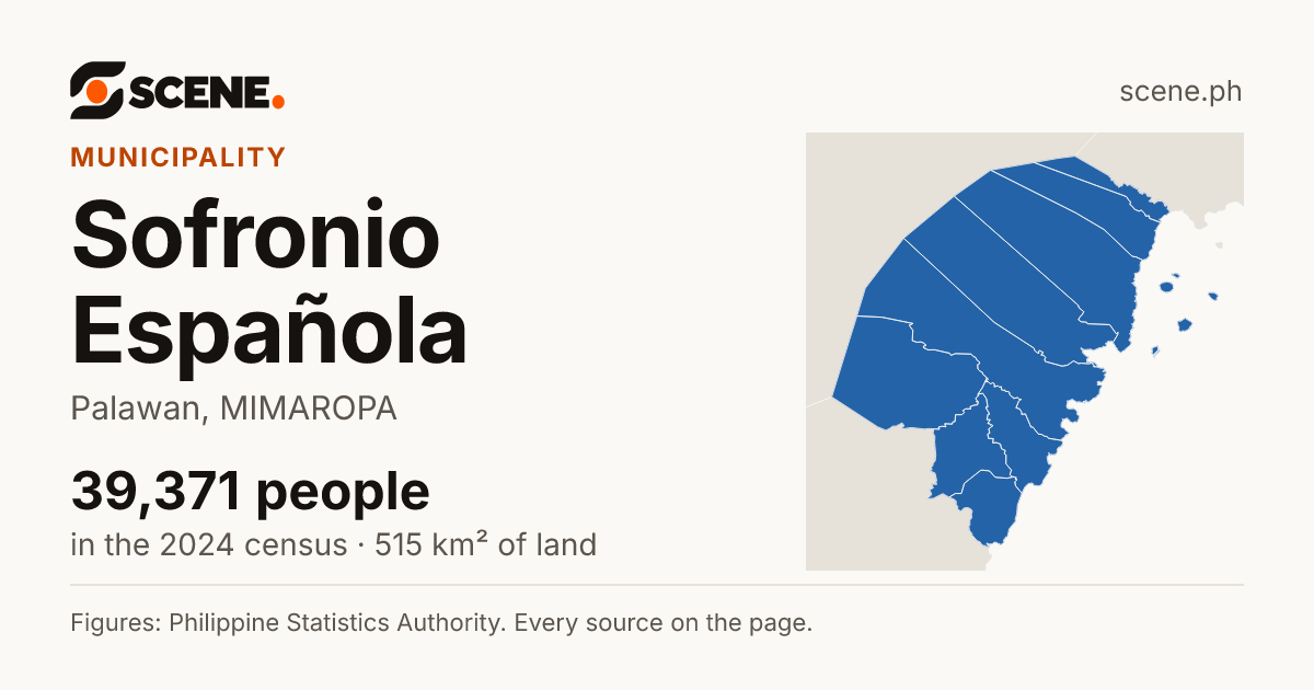 Sofronio Española, Palawan, municipality: 39,371 people in the 2024 census