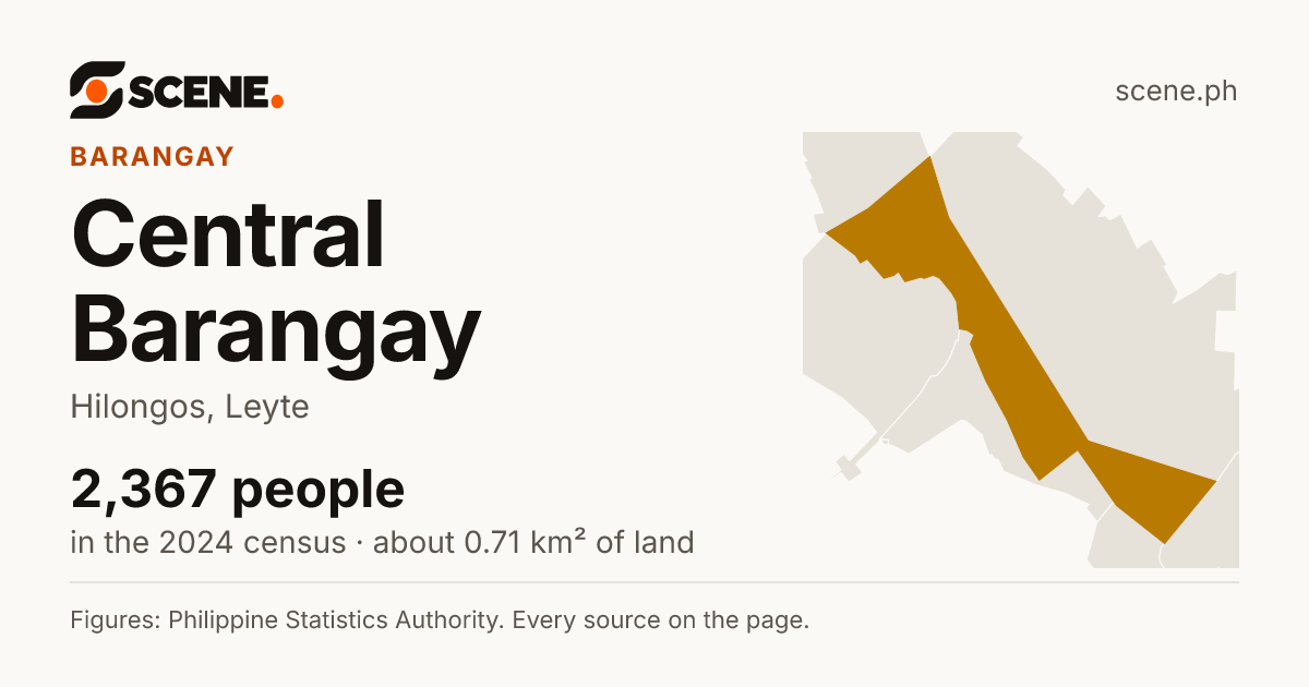 Central Barangay, Hilongos, barangay: 2,367 people in the 2024 census