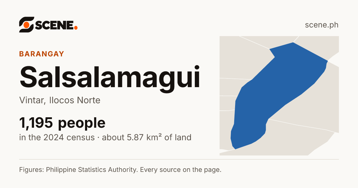 Salsalamagui, Vintar, barangay: 1,195 people in the 2024 census
