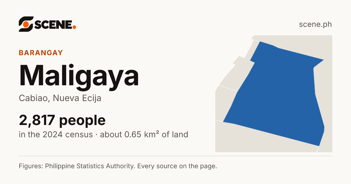 Maligaya, Cabiao, barangay: 2,817 people in the 2024 census