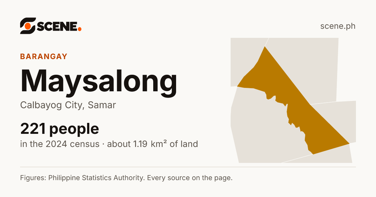 Maysalong, Calbayog City, barangay: 221 people in the 2024 census