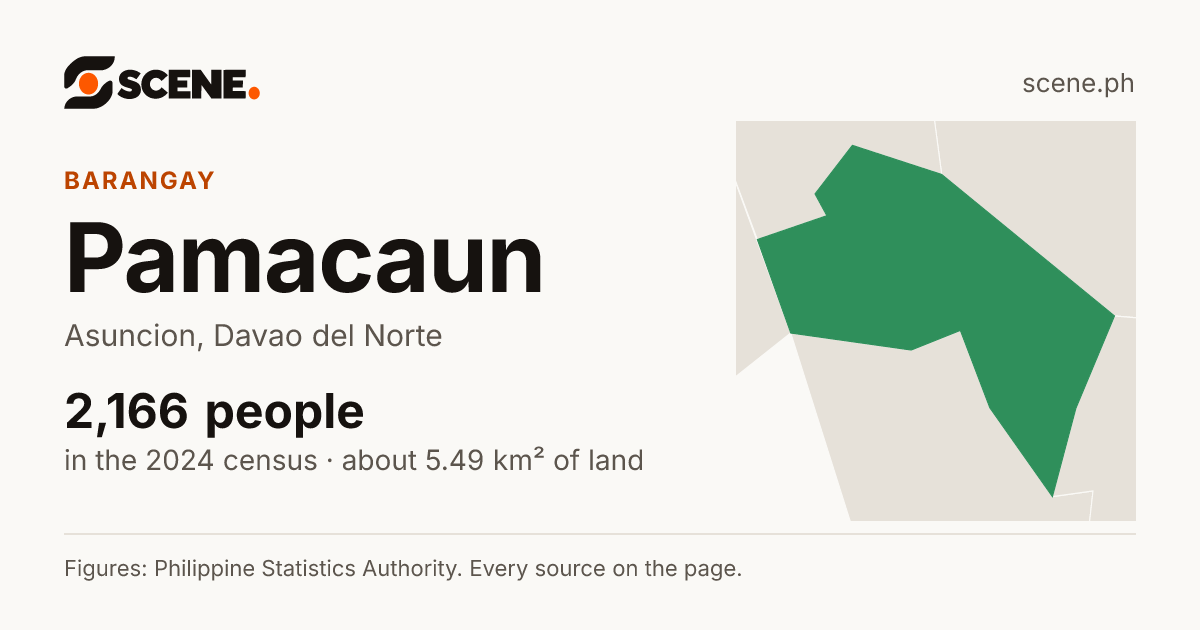 Pamacaun, Asuncion, barangay: 2,166 people in the 2024 census