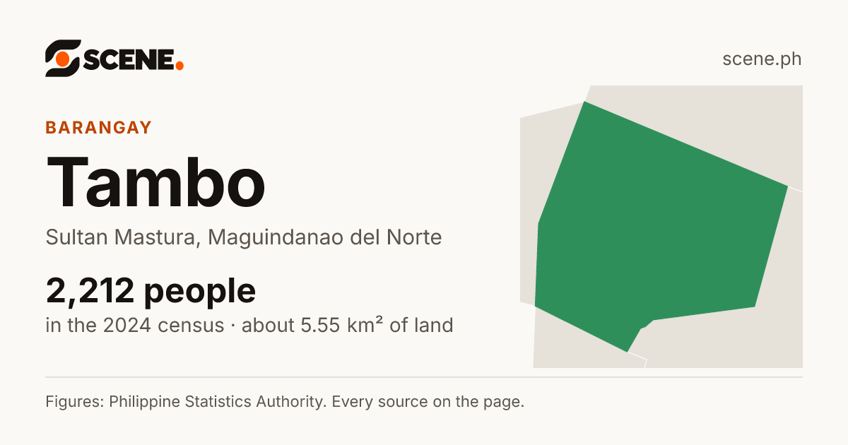 Tambo, Sultan Mastura, barangay: 2,212 people in the 2024 census