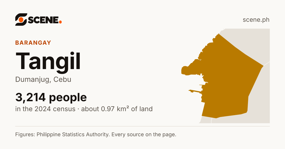Tangil, Dumanjug, barangay: 3,214 people in the 2024 census