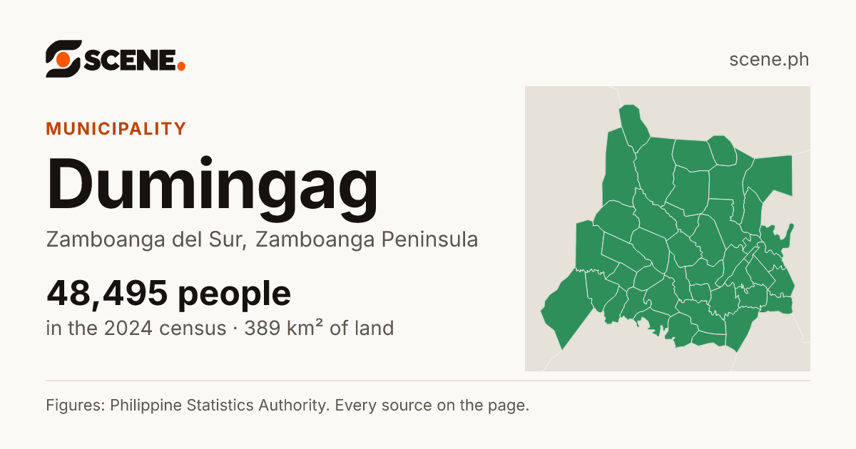 Dumingag, Zamboanga del Sur, municipality: 48,495 people in the 2024 census