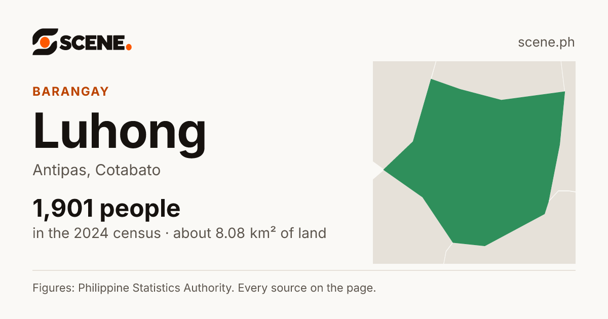 Luhong, Antipas, barangay: 1,901 people in the 2024 census